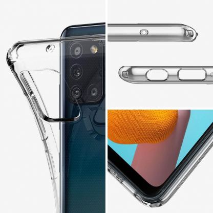 Spigen Liquid Crystal Case - тънък качествен силиконов (TPU) калъф за Samsung Galaxy A21s (прозрачен)  3