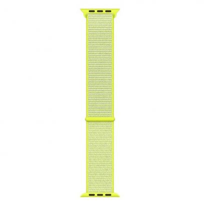 Apple Sport Loop Band Flash Light - оригинална текстилна каишка за Apple Watch 38мм, 40мм (сигнално жълто) 3
