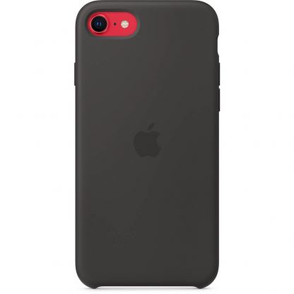 Apple Silicone Case - оригинален силиконов кейс за iPhone SE (2020) iPhone 8, iPhone 7 (черен) 3