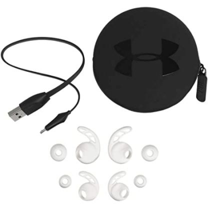 JBL Under Armour REACT - безжични слушалки с микрофон и управление на звука за мобилни устройства (бял) 5