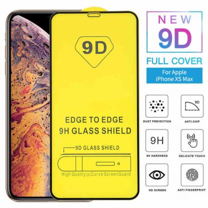 Premium Full Glue 9D Edge to Edge Tempered Glass - обхващащо и ръбовете стъклено защитно покритие за дисплея на iPhone 11, iPhone XR (черен) 3