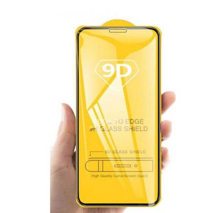 Premium Full Glue 9D Edge to Edge Tempered Glass - обхващащо и ръбовете стъклено защитно покритие за дисплея на iPhone 11, iPhone XR (черен) 5