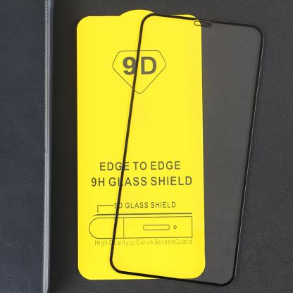 Premium Full Glue 9D Edge to Edge Tempered Glass - обхващащо и ръбовете стъклено защитно покритие за дисплея на iPhone 11, iPhone XR (черен) 6