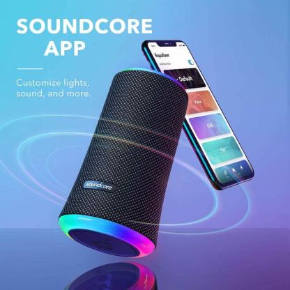 Anker Soundcore Flare 2 Bluetooth Speaker 20W - безжичен водоустойчив спийкър с микрофон (черен)  6