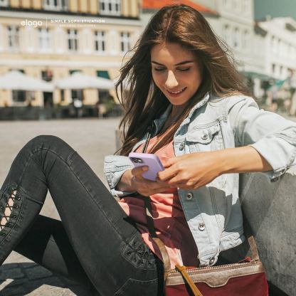 Elago Soft Silicone Case - силиконов (TPU) калъф за iPhone 12 mini (лилав) 2