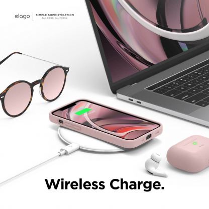 Elago Soft Silicone Case - силиконов (TPU) калъф за iPhone 12 mini (розов) 7