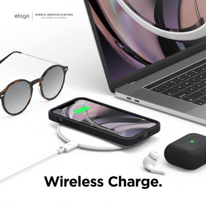 Elago Soft Silicone Case - силиконов (TPU) калъф за iPhone 12 mini (черен) 7