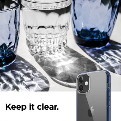 Elago Hybrid Case - хибриден удароустойчив кейс за iPhone 12 mini (тъмносин) 2
