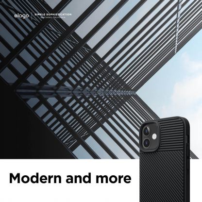 Elago Cushion Case - удароустойчив силиконов (TPU) калъф за iPhone 12 mini (черен) 2