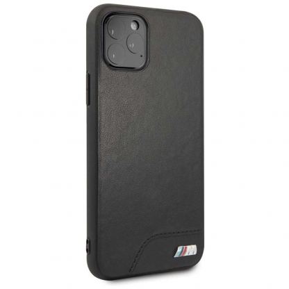 BMW M Collection Smooth PU Hard Case - кожен кейс за iPhone 12 Pro Max (черен) 2