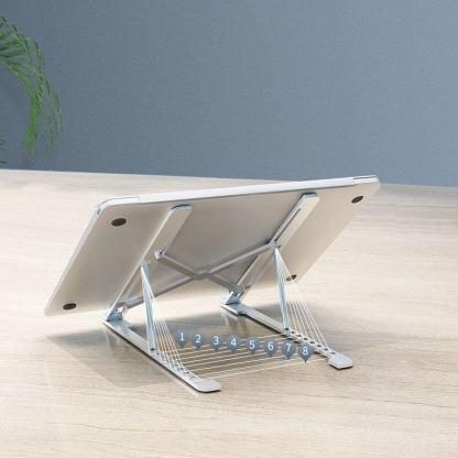 Portable Folding Aluminum Laptop Stand S - преносима алуминиева сгъваема поставка за MacBook и лаптопи от 11 до 13.8 инча (тъмносив) 4