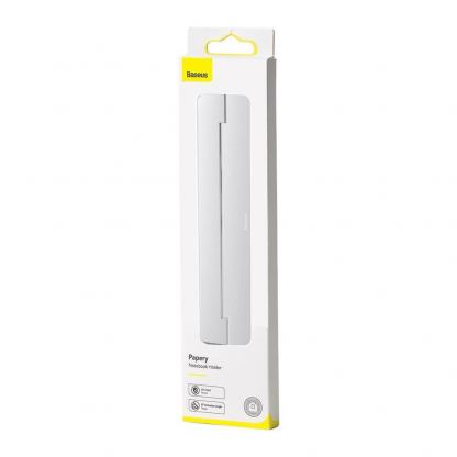 Baseus Papery Self-Adhesive Aluminum Laptop Stand - сгъавема, залепяща се към вашия компютър поставка за MacBook и лаптопи (сребрист) 6