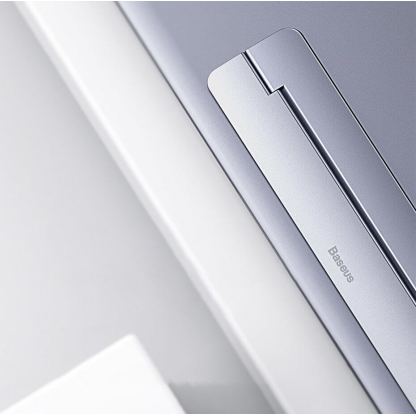 Baseus Papery Self-Adhesive Aluminum Laptop Stand - сгъавема, залепяща се към вашия компютър поставка за MacBook и лаптопи (сребрист) 12