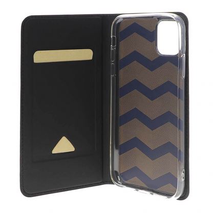 4smarts Flip Case URBAN Lite - кожен калъф с поставка и отделение за кр. карта за iPhone 12 mini (черен) 5