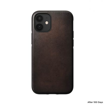 Nomad Leather Rugged Case - кожен (естествена кожа) кейс за iPhone 12 Mini (кафяв) 7