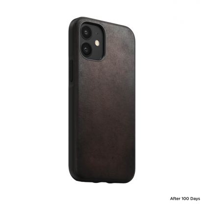 Nomad Leather Rugged Case - кожен (естествена кожа) кейс за iPhone 12 Mini (кафяв) 8