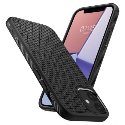 Spigen Liquid Air Case - силиконов (TPU) калъф с висока степен на защита за iPhone 12 mini (черен) 9