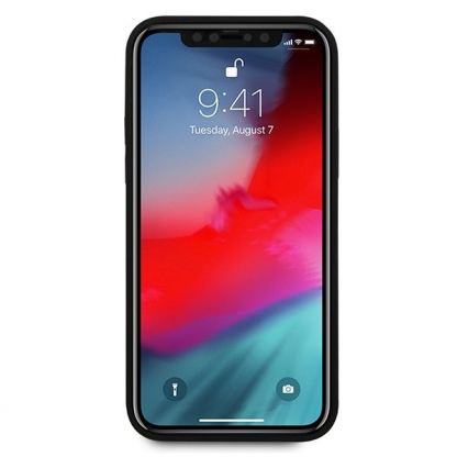 Guess Lizard Leather Hard Case - дизайнерски кожен кейс за iPhone 12, iPhone 12 Pro (черен) 3