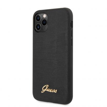 Guess Lizard Case - дизайнерски кейс с висока защита за iPhone 11 Pro (черен) 2