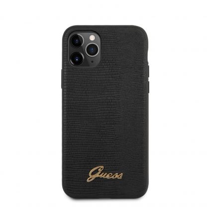 Guess Lizard Case - дизайнерски кейс с висока защита за iPhone 11 Pro (черен) 5
