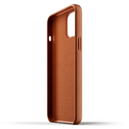 Mujjo Full Leather Case - кожен (естествена кожа) кейс за iPhone 12 Pro Max (кафяв) 4