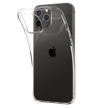 Spigen Liquid Crystal Case - тънък силиконов (TPU) калъф за iPhone 12, iPhone 12 Pro (прозрачен)  5