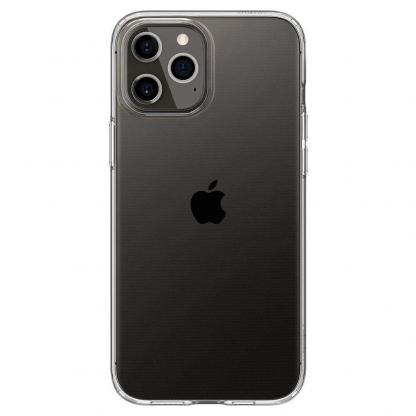 Spigen Liquid Crystal Case - тънък силиконов (TPU) калъф за iPhone 12, iPhone 12 Pro (прозрачен)  9