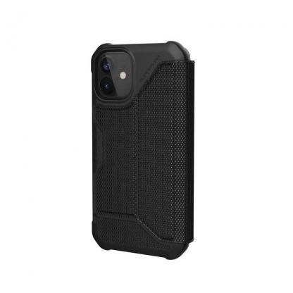 Urban Armor Gear Metropolis Fiber Armor Armortex Case - удароустойчив хибриден кейс тип портфейл за iPhone 12 Mini (черен) 2