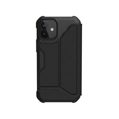 Urban Armor Gear Metropolis Fiber Armor Armortex Case - удароустойчив хибриден кейс тип портфейл за iPhone 12 Mini (черен) 3