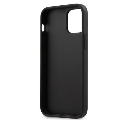 BMW M Collection PU Carbon Stripe Leather Hard Case - кожен кейс за iPhone 12 mini (черен) 6
