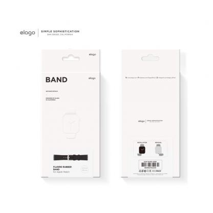 Elago Watch Sport Strap - силиконова (fluoro rubber) за Apple Watch 42мм, 44мм (черен) 9