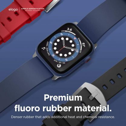 Elago Watch Sport Strap - силиконова (fluoro rubber) каишка за Apple Watch 38мм, 40мм  (тъмносин) 3