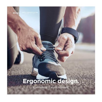 Elago Watch Sport Strap - силиконова (fluoro rubber) каишка за Apple Watch 38мм, 40мм  (тъмносин) 8