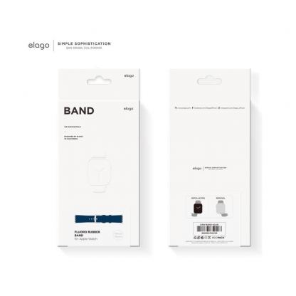 Elago Watch Sport Strap - силиконова (fluoro rubber) каишка за Apple Watch 38мм, 40мм  (тъмносин) 9