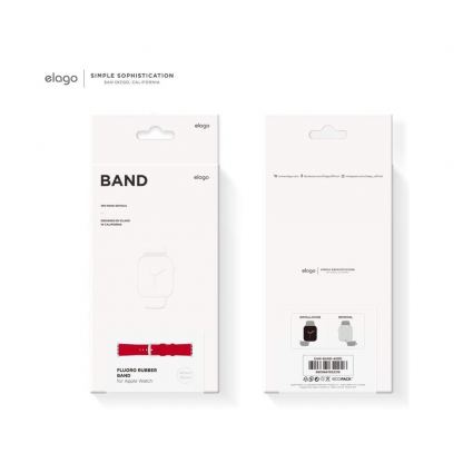 Elago Watch Sport Strap - силиконова (fluoro rubber) каишка за Apple Watch 38мм, 40мм (червен) 9