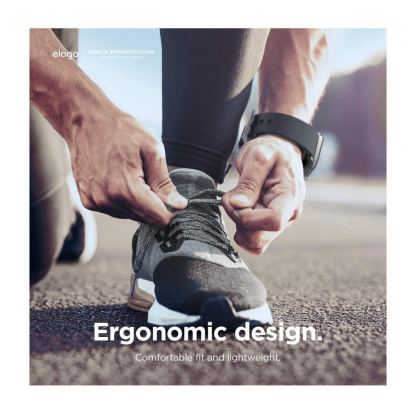 Elago Watch Sport Strap - силиконова (fluoro rubber) каишка за Apple Watch 38мм, 40мм (черен) 8