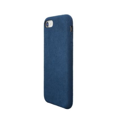 Power Support Ultrasuede Air Jacket - поликарбонатов кейс с микрофибърно покритие за iPhone SE (2020), iPhone 8, iPhone 7 (син) 3