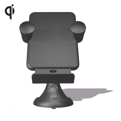 Zens Core Series Car Charger Qi 5200mAh Battery Stand - поставка за кола с безжично зареждане и вградена батерия (черен) 2