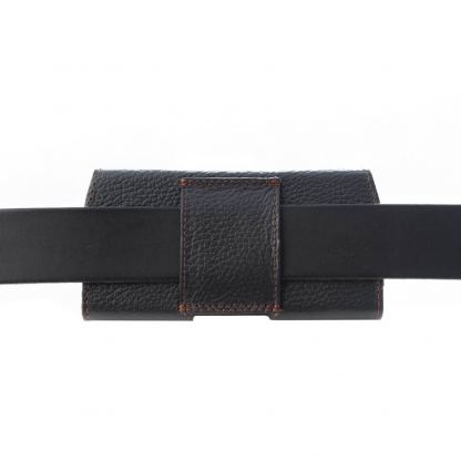 Honju Horizon Belt Leather Case Universal 3XL Slim - кожен (естествена кожа) калъф за iPhone 12/12 Pro, iPhone 11/11 Pro, iPhone X/XS, iPhone 8 Plus, iPhone 7 Plus и смартфони до 6.1 инча (черен) 6