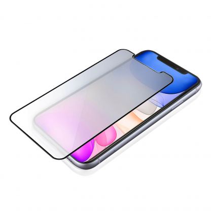 4smarts Hybrid Glass Endurance Anti-Glare Screen Protector - хибридно матирано защитно покритие за дисплея на iPhone 12 Pro Max (черен-прозрачен) 2