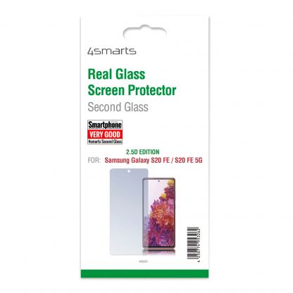 4smarts Second Glass 2.5D - калено стъклено защитно покритие за дисплея на Samsung Galaxy S20 FE (прозрачен) 2