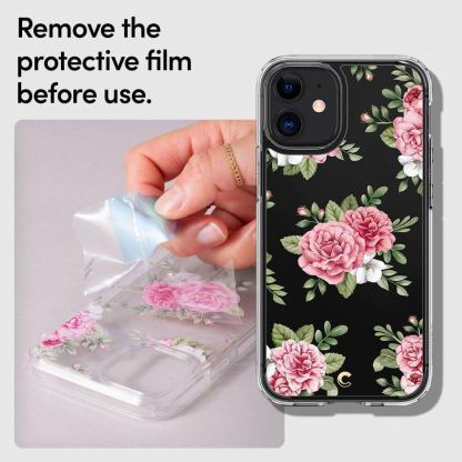 Spigen Cyrill Cecile Case Pink Floral - хибриден кейс с висока степен на защита за iPhone 12 mini (цветни мотиви) 10