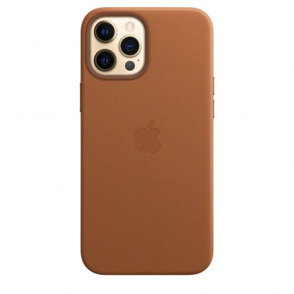 Apple iPhone Leather Case with MagSafe - оригинален кожен кейс (естествена кожа) за iPhone 12, iPhone 12 Pro (кафяв) 9