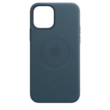 Apple iPhone Leather Case with MagSafe - оригинален кожен кейс (естествена кожа) за iPhone 12 Pro Max (тъмносин) 3