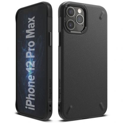 Ringke Onyx Case - силиконов (TPU) калъф за iPhone 12 Pro Max (черен) 2