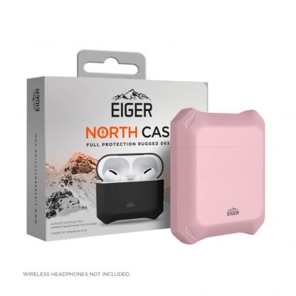 Eiger North AirPods Protective Case - удароустойчив силиконов калъф за Apple Airpods и Apple Airpods 2 (розов)