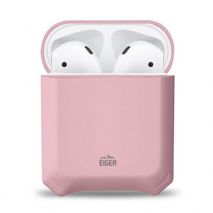Eiger North AirPods Protective Case - удароустойчив силиконов калъф за Apple Airpods и Apple Airpods 2 (розов) 3