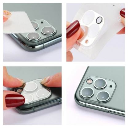 Wozinsky Full Camera Glass - предпазен стъклен протектор за камерата на iPhone 12 mini (прозрачен) 6