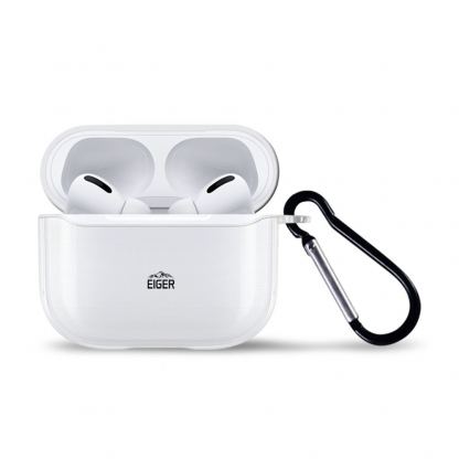 Eiger Glacier AirPods Pro Protective Case - силиконов (TPU) калъф с карабинер за Apple Airpods Pro (прозрачен) 3