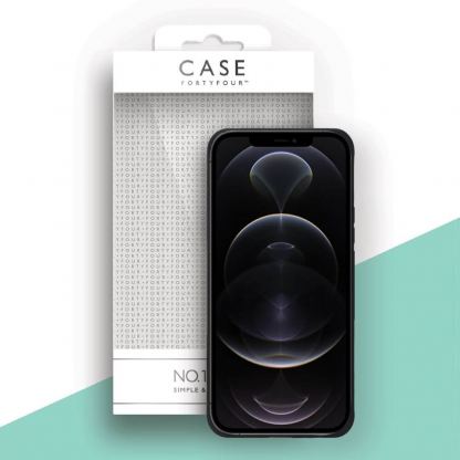 Case FortyFour No.1 Case - силиконов (TPU) калъф за iPhone 12 Pro Max (черен) 2